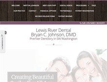 Tablet Screenshot of lewisriverdental.com